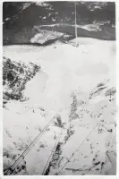 Lanovka na Lomnický štít, pohľad do doliny, Vysoké Tatry (1945)