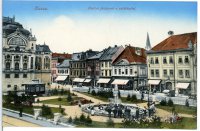 Horný park s fontánou na Hlavnej ulici, Košice (1912)