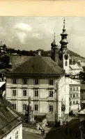 Námestie s hodinovou vežou a morovým stĺpom, Banská Štiavnica (1930-1949)