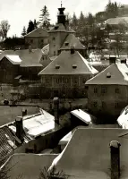 Zasnežené strechy mesta, Banská Štiavnica (1930-1949)