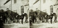 Františkánske námestie, vpravo jezuitský kostol, Bratislava (1900)