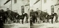 Františkánske námestie, vpravo jezuitský kostol, Bratislava (1900)