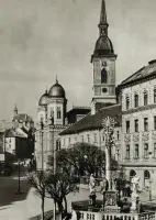 Rybné námestie s morovým stĺpom a vežami, Bratislava (1930-1949)