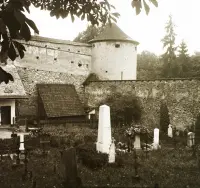 Námestie Š. Moyzesa, cintorín a bašta hradu, Banská Bystrica (1939)