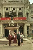 Hviezdoslavovo námestie, divadlo a Ganymedova fontána, Bratislava (1958)