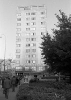 Námestie SNP, pohľad k Dunajskej ulici, Bratislava (1959)