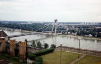 Pohľad z hradu na Most SNP, Bratislava (1980)