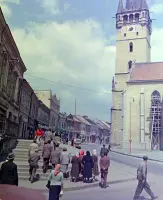Hlavná ulica a Konkatedrála sv. Mikuláša, Prešov (1958)