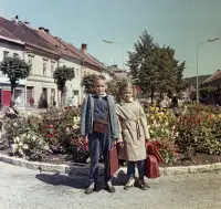 Hlavné námestie, pohľad od radnice, Kežmarok (1965)