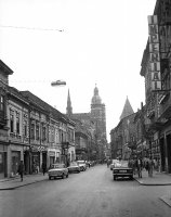 Mlynská ulica a veža Dómu sv. Alžbety, Košice (1972)