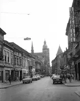 Mlynská ulica a veža Dómu sv. Alžbety, Košice (1972)
