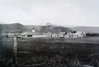 Veža katolíckeho kostola a hrad, Slovenská Ľupča (1906)