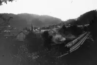Panoráma obce, pohľad od Podbrezovej, Hronec (1902)