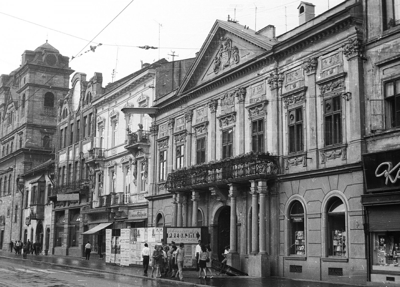 Hlavná ulica a stará radnica, Košice (1967)
