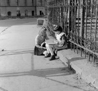 Kubínyiho námestie, ohrada reformovaného kostola, Lučenec (1959)