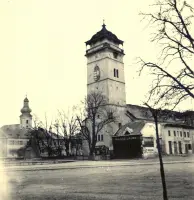 Katedrála Nanebovzatia Panny Márie a mestská strážna veža, Rožňava (1942)
