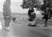 Pohľad na Levoču s vežou Baziliky sv. Jakuba, Levoča (1961)